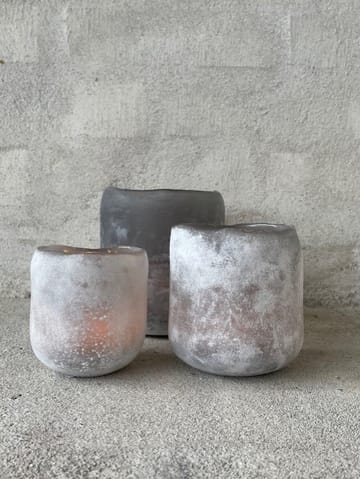 Halde waxinelichtjeshouder 10 cm - Grijs - Olsson & Jensen