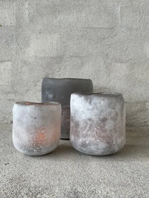 Halde waxinelichtjeshouder 12 cm, Grijs Olsson & Jensen