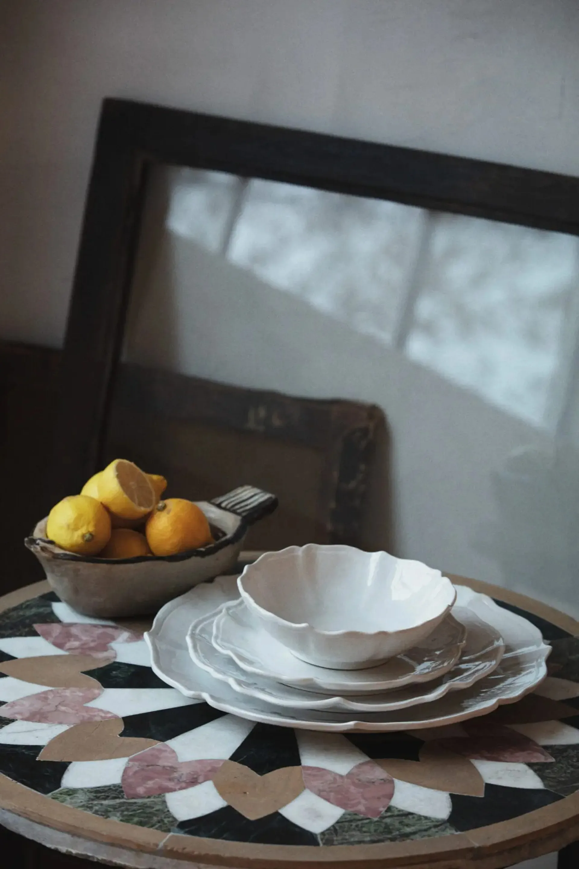 Judith dinerbord Ø27 cm, Wit Olsson & Jensen