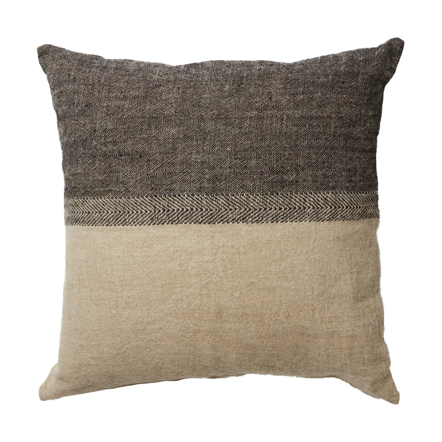Levi kussenhoes 60x60 cm, Zwart/naturel Olsson & Jensen