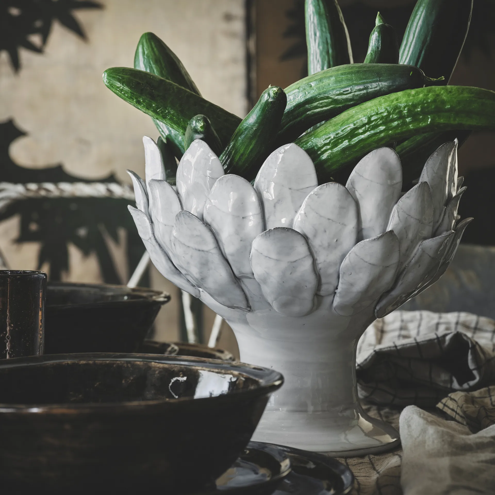 Marielle pot klein Ø23,5 cm, Wit Olsson & Jensen