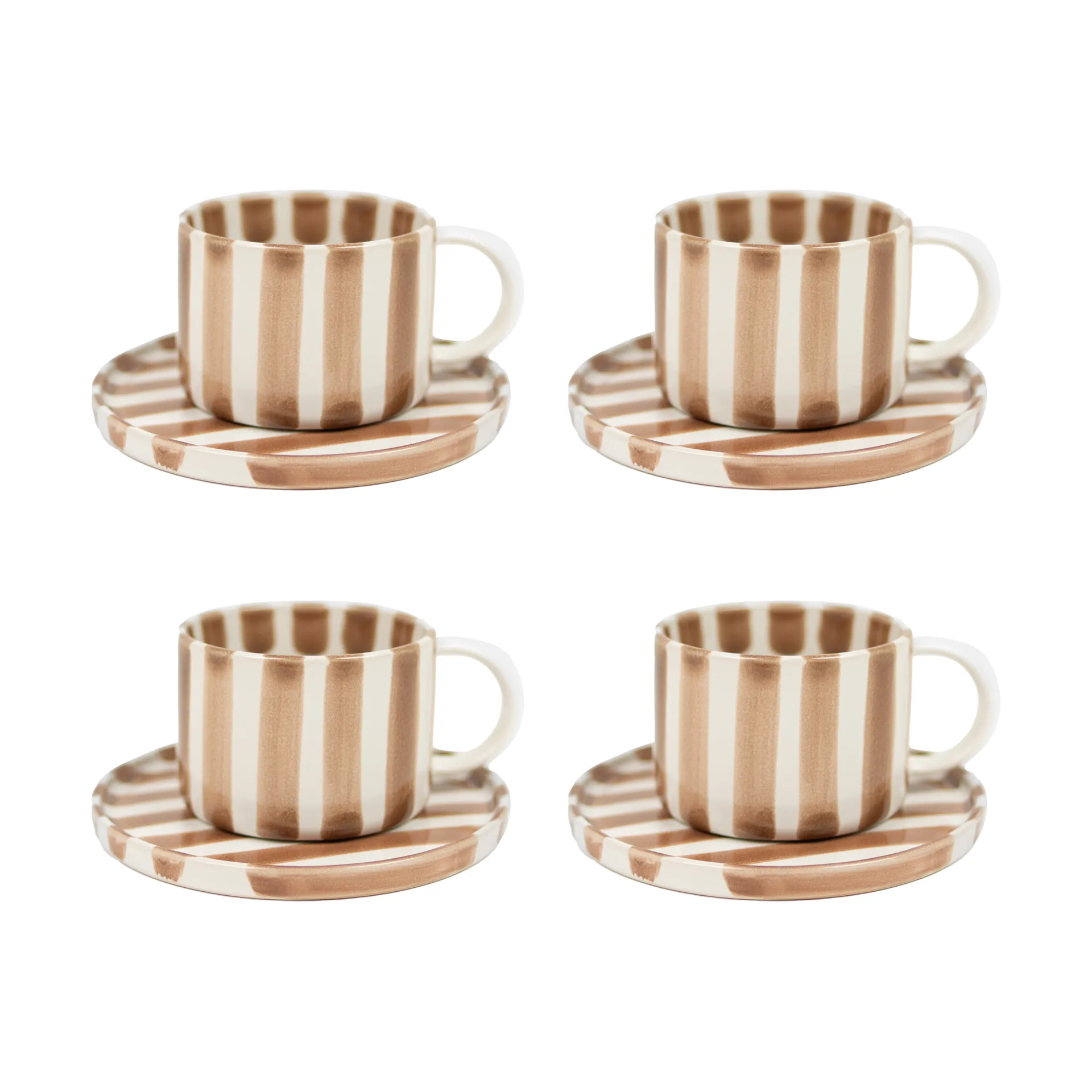 Monica kop met schotel 4-pack - Beige,  Olsson & Jensen