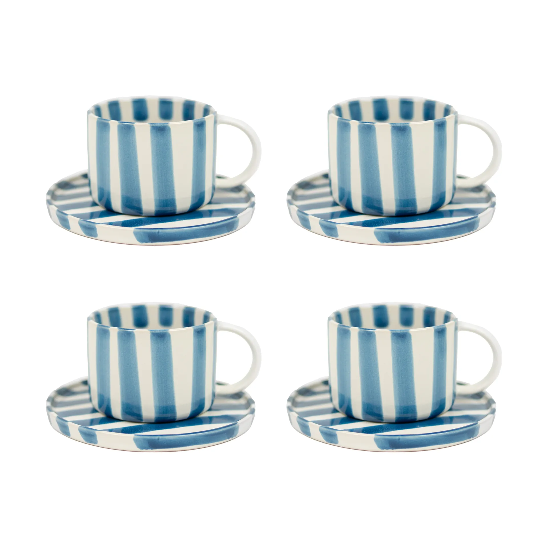 Monica kop met schotel 4-pack - Blauw,  Olsson & Jensen