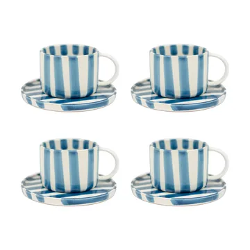 Monica kop met schotel 4-pack - Blauw - Olsson & Jensen