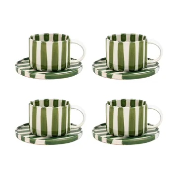 Monica kop met schotel 4-pack - Groen - Olsson & Jensen