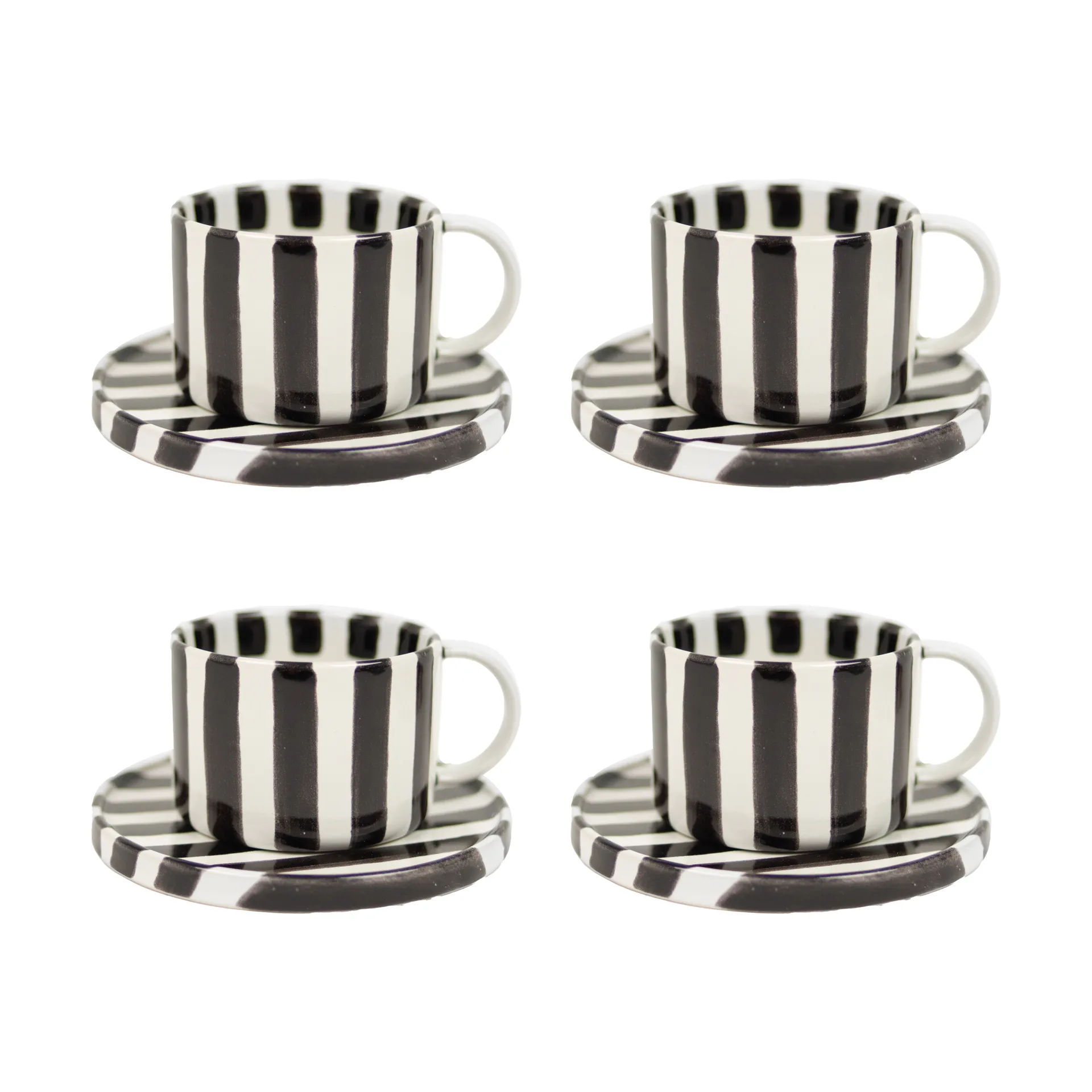 Monica kop met schotel 4-pack - Zwart,  Olsson & Jensen