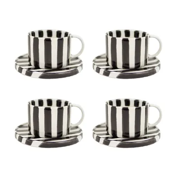Monica kop met schotel 4-pack - Zwart - Olsson & Jensen