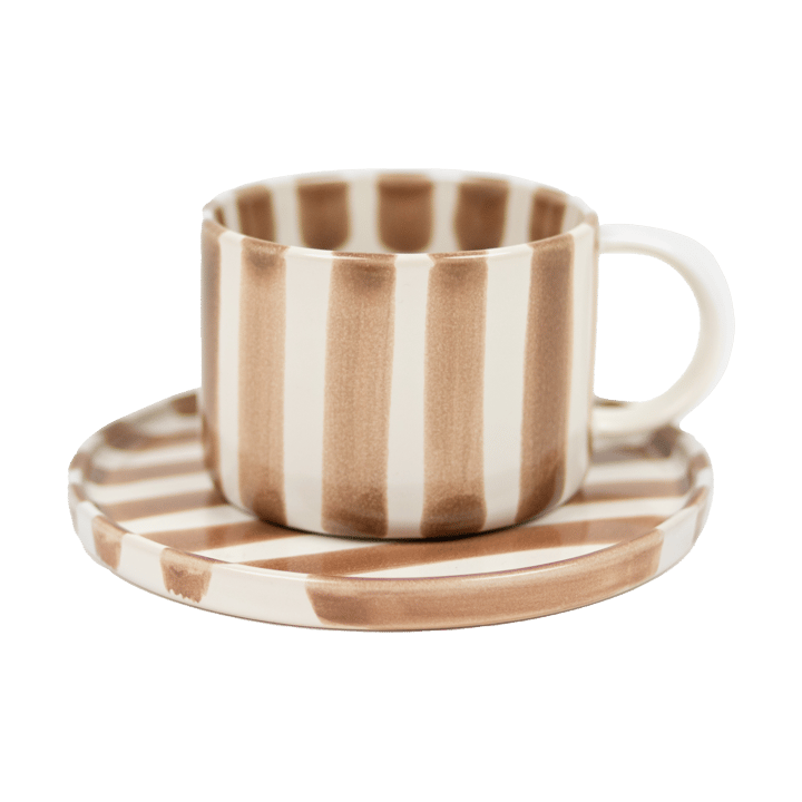 Monica kop met schotel - Beige - Olsson & Jensen