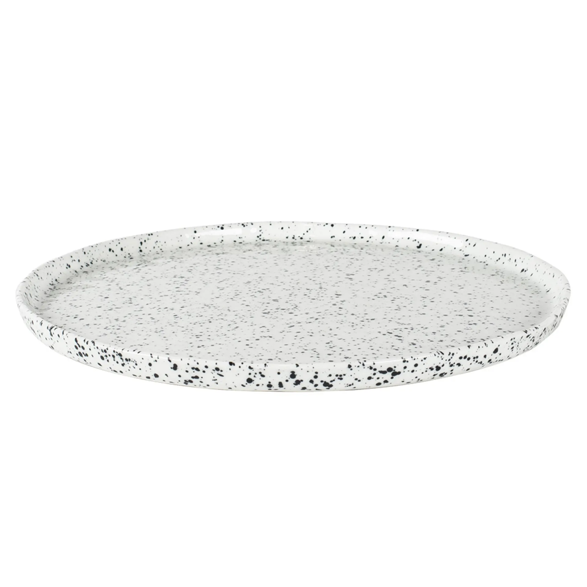 Poppi dinerbord 27 cm., wit-zwart Olsson & Jensen