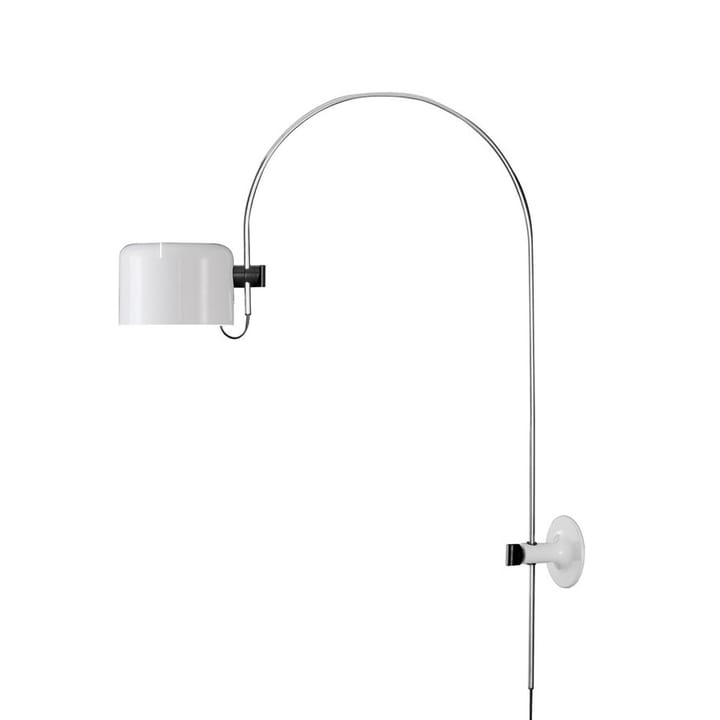 Coupé 1158 muurlamp, white, verchroomd onderstel Oluce