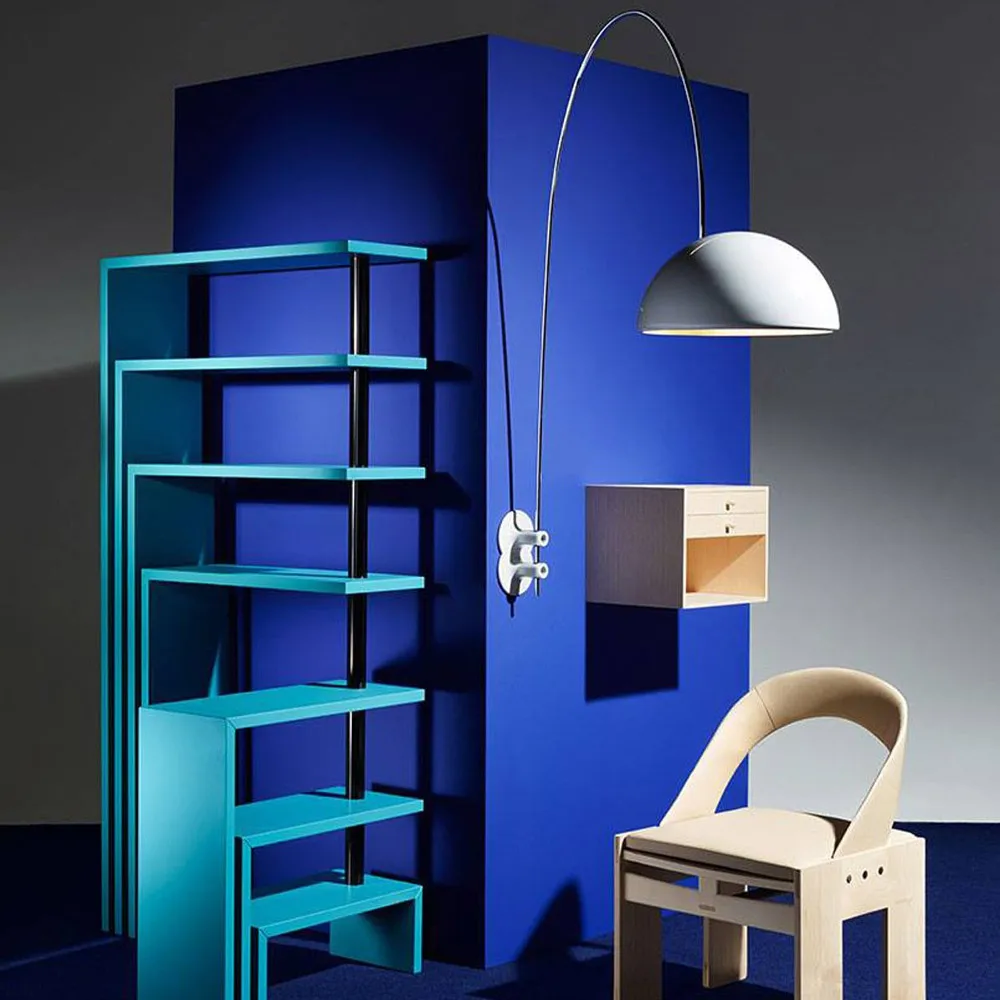 Coupé 1159 muurlamp, white, verchroomd onderstel Oluce