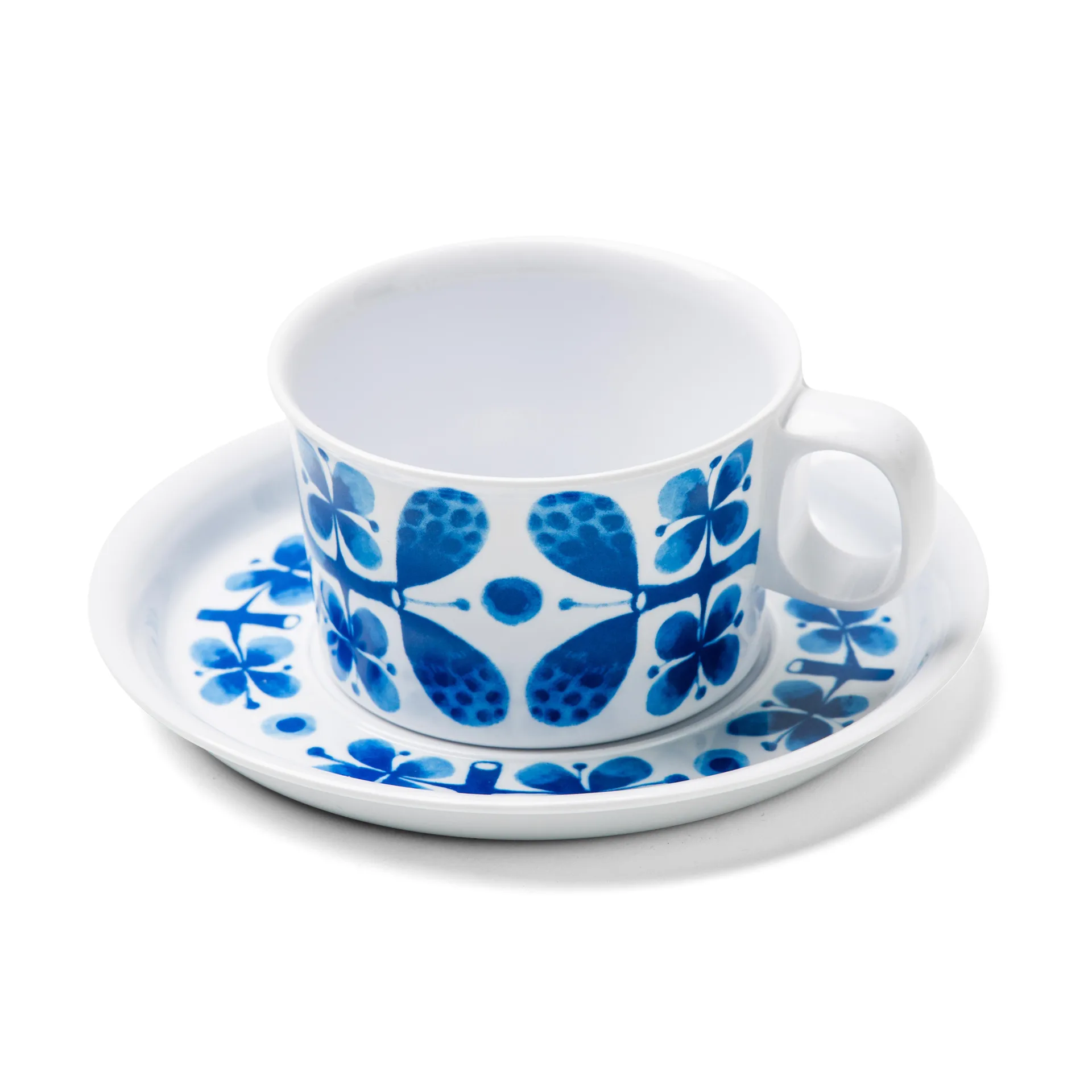 Blues kop met schotel Melamine, Kop+schotel Opto Design