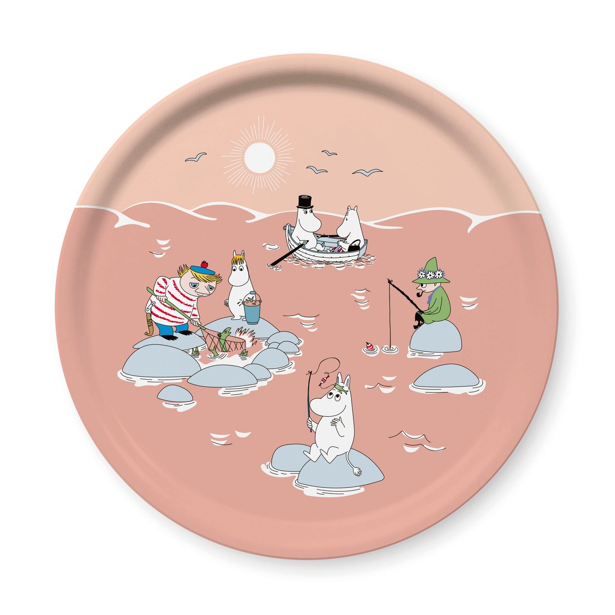 Opto Design Fiske Moomin zomer 2022 dienblad o31 cm Roze