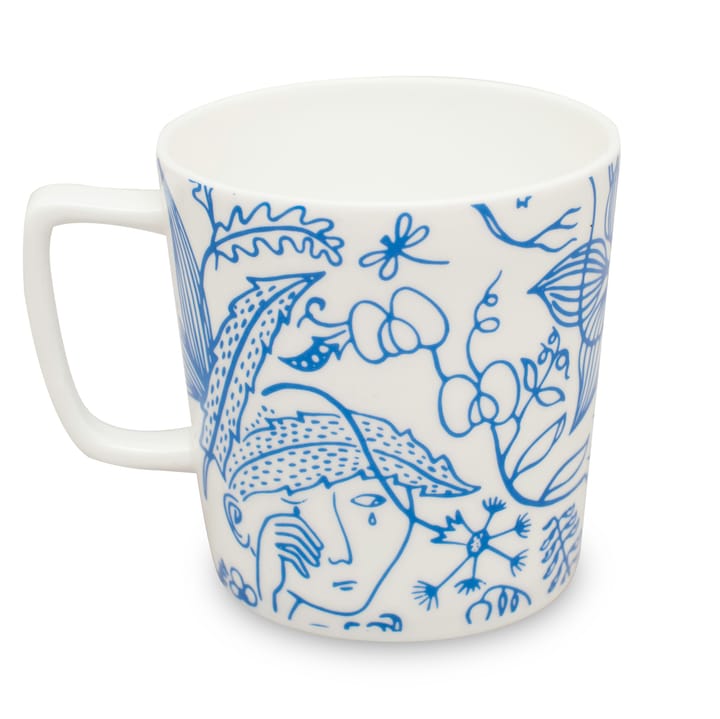 Grazia mok 32 cl, Blauw-wit Opto Design