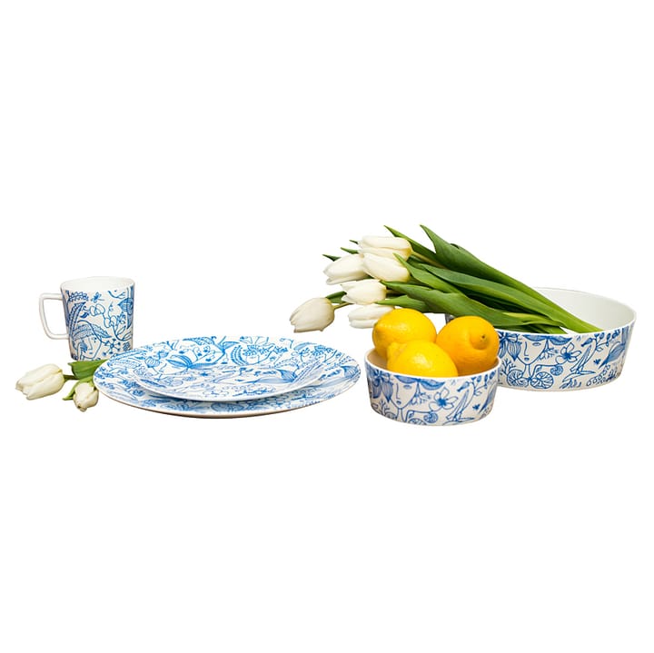 Grazia mok 32 cl, Blauw-wit Opto Design