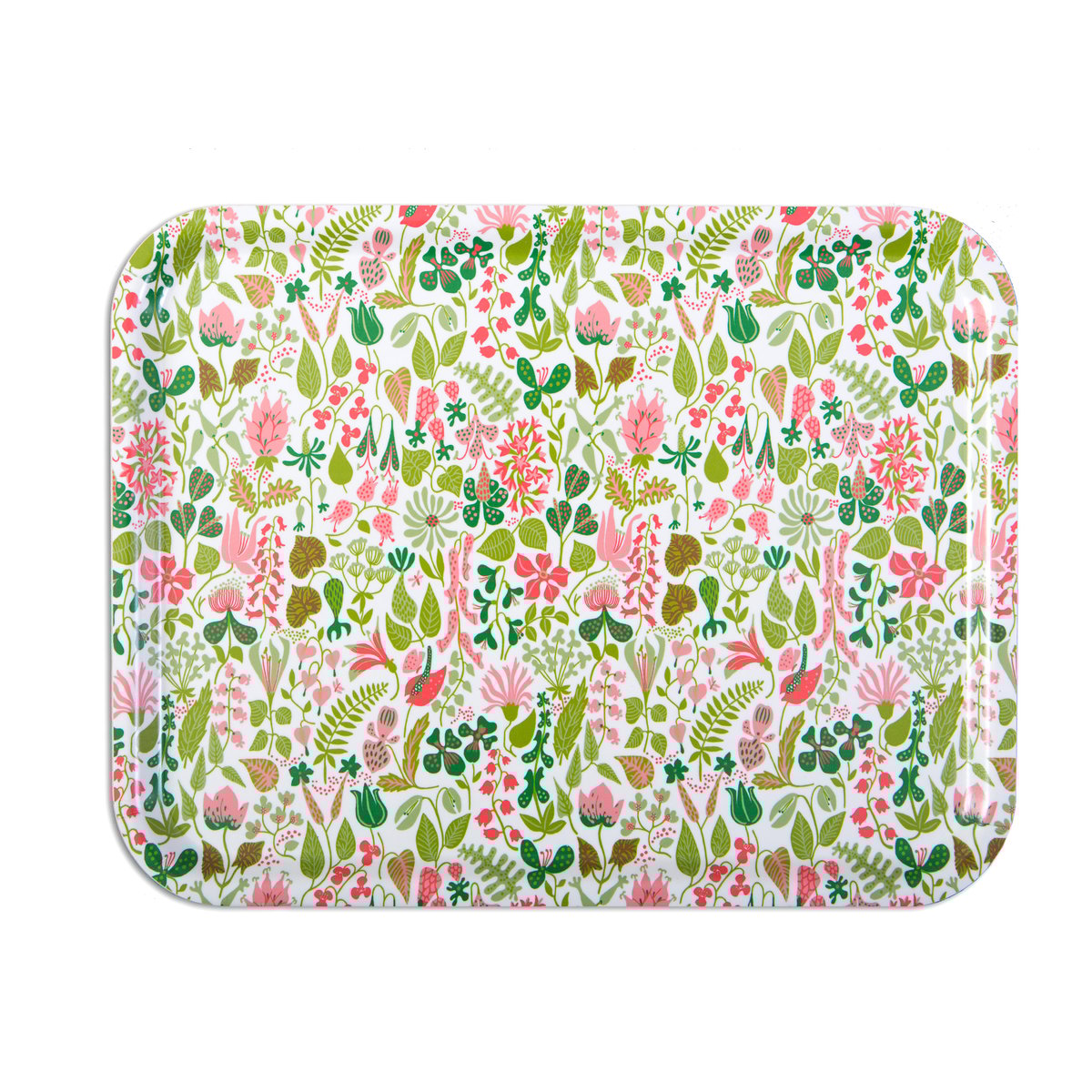 Opto Design Herbarium dienblad roze 27 x 20 cm. | Scandinavisch Interieur | Dienbladen | Wit
