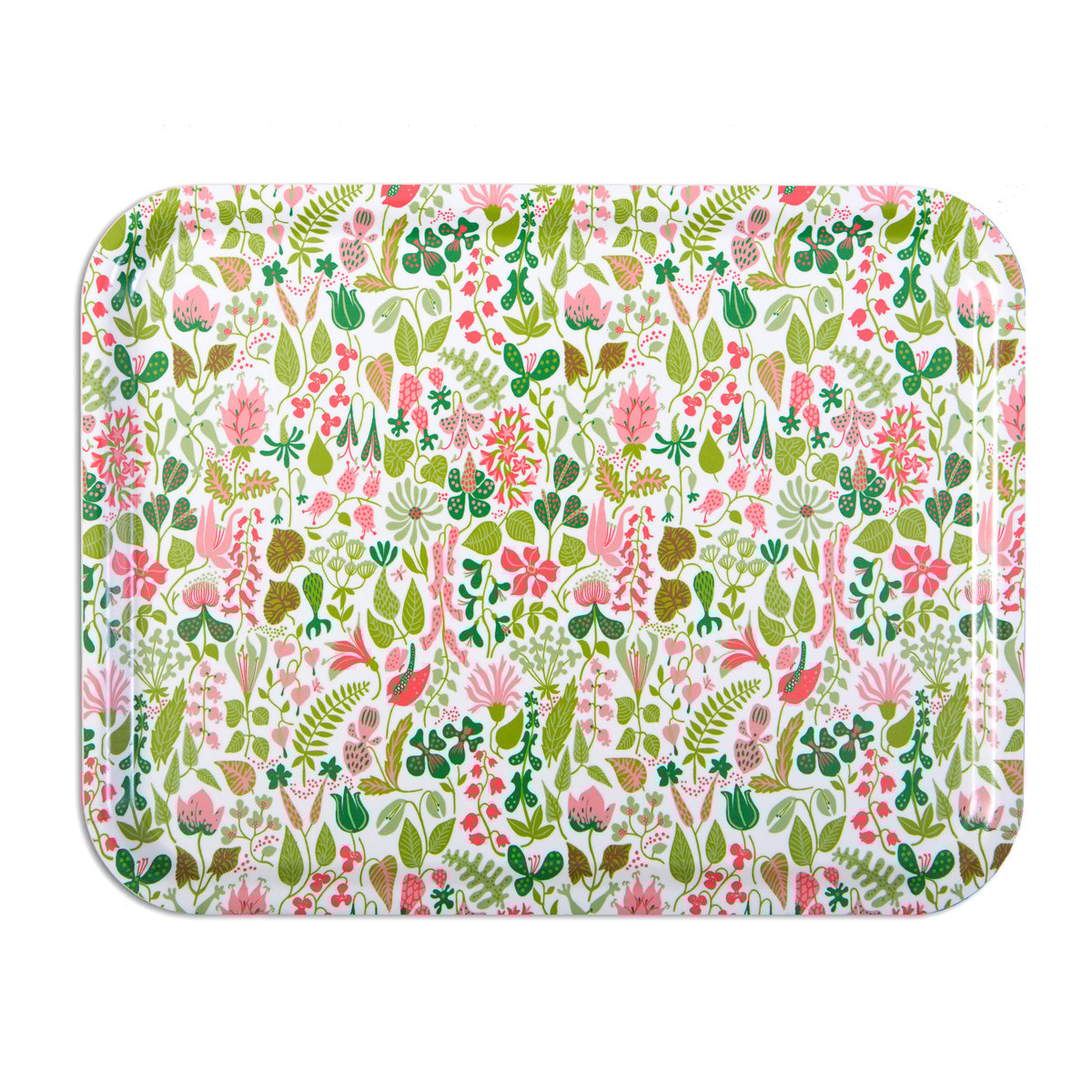 Opto Design Herbarium dienblad roze 36 x 28 cm. | Scandinavisch Interieur | Dienbladen | Wit