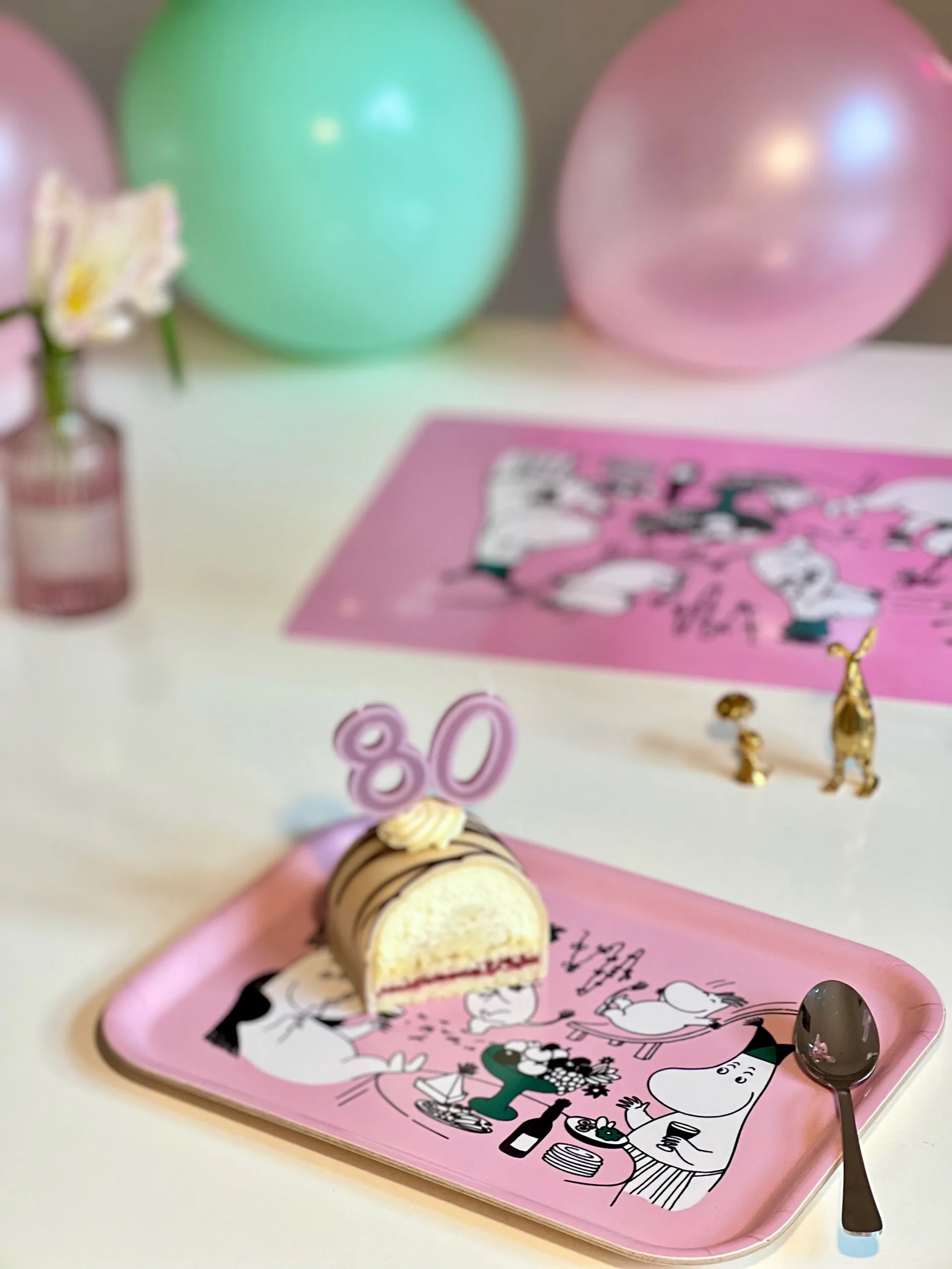 Moomin 80 dienblad 20x27 cm, Roze Opto Design