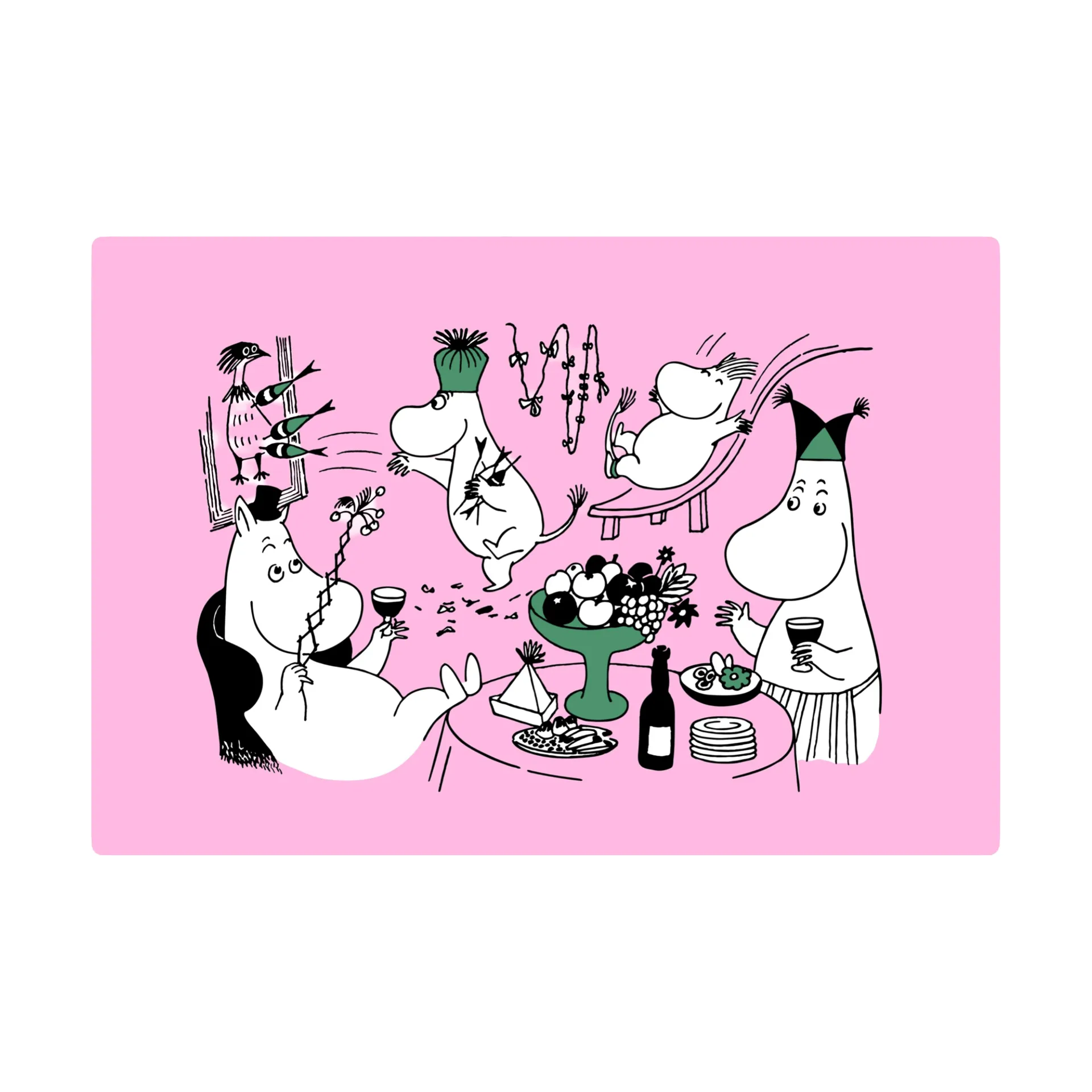 Moomin 80 placemat 27,5x40 cm, Roze Opto Design