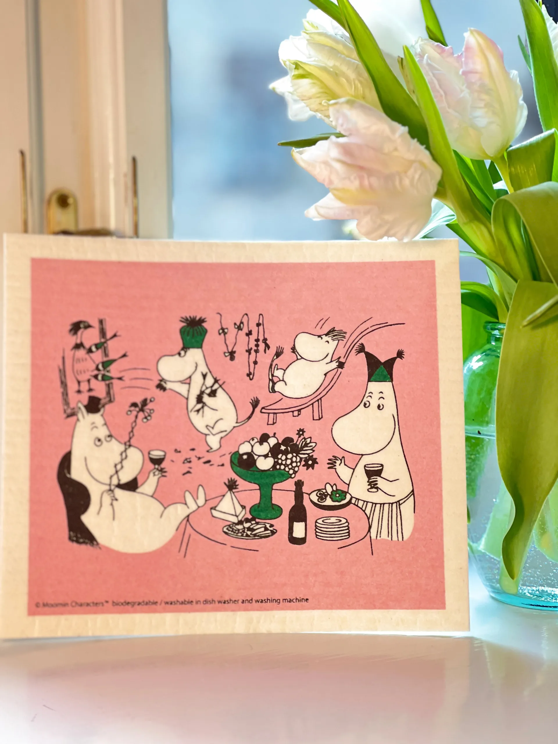 Moomin 80 vaatdoek 17x20 cm, Roze Opto Design