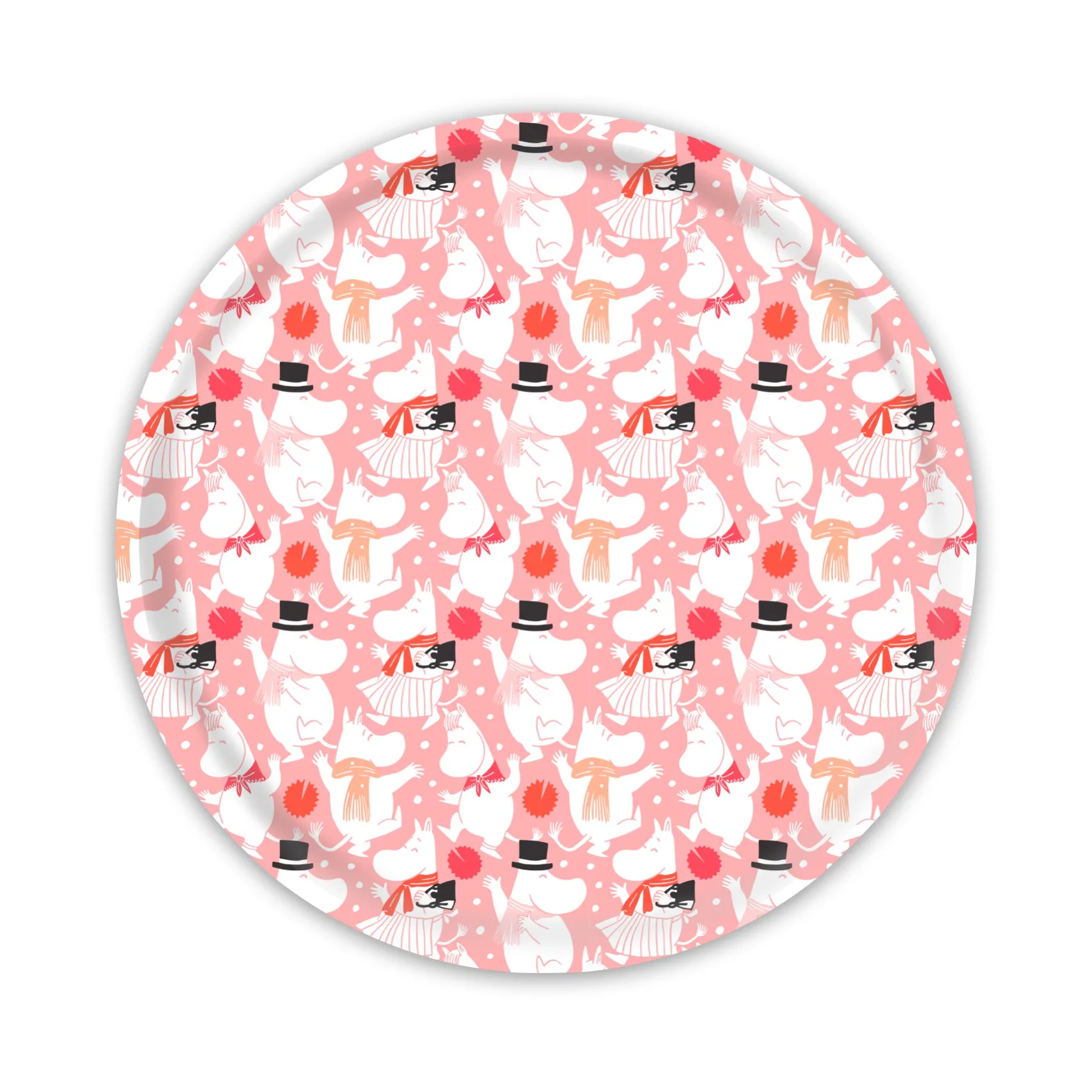 Moomin celebration dienblad Ø31 cm, Wit-roze Opto Design