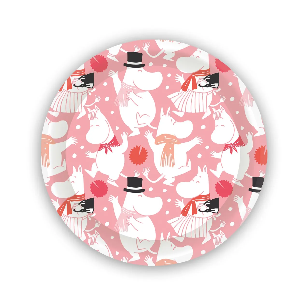 Moomin celebration mini dienblad Ø11 cm, Wit-roze Opto Design