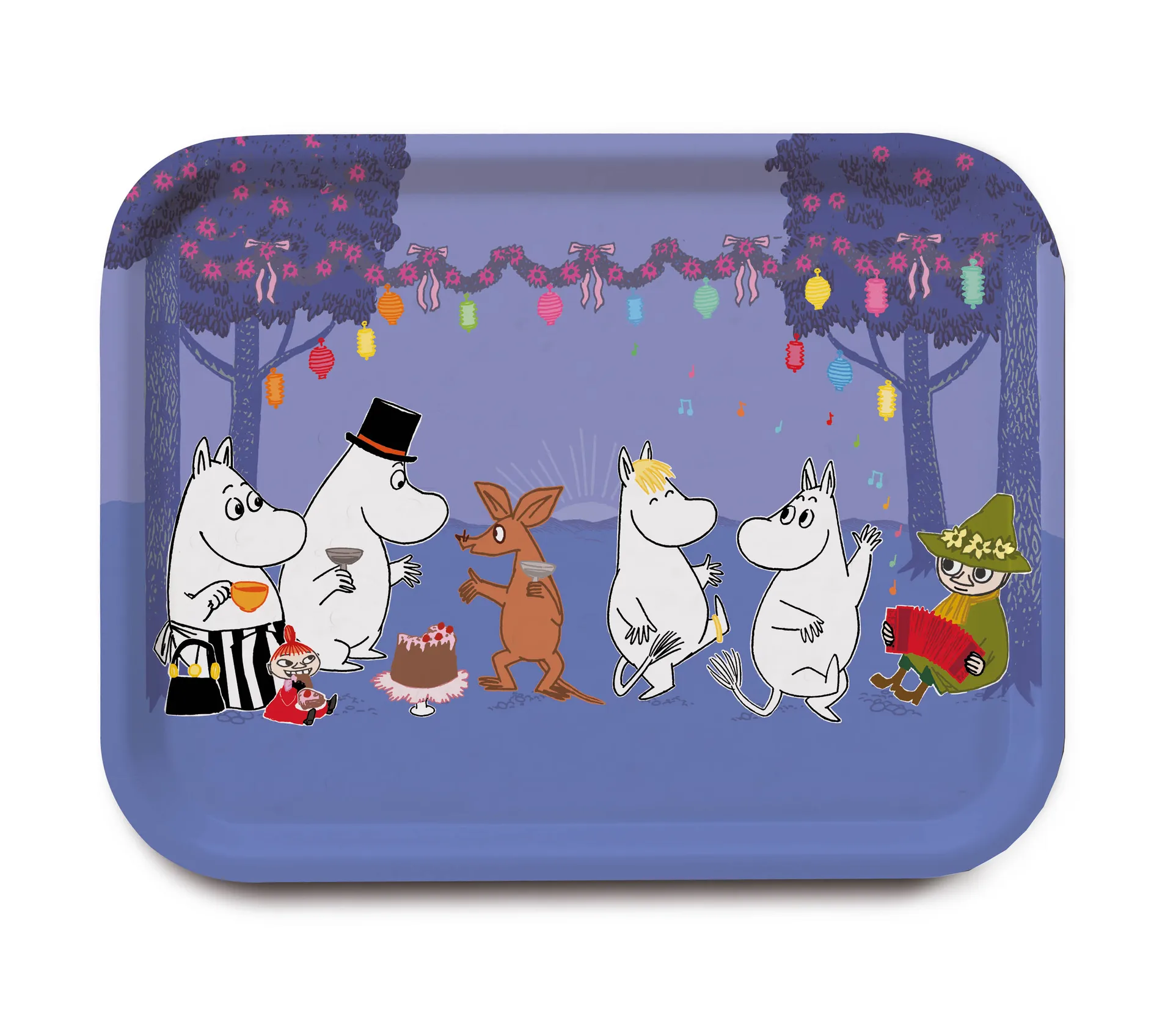 Moomin Dancing dienblad, Blauw Opto Design