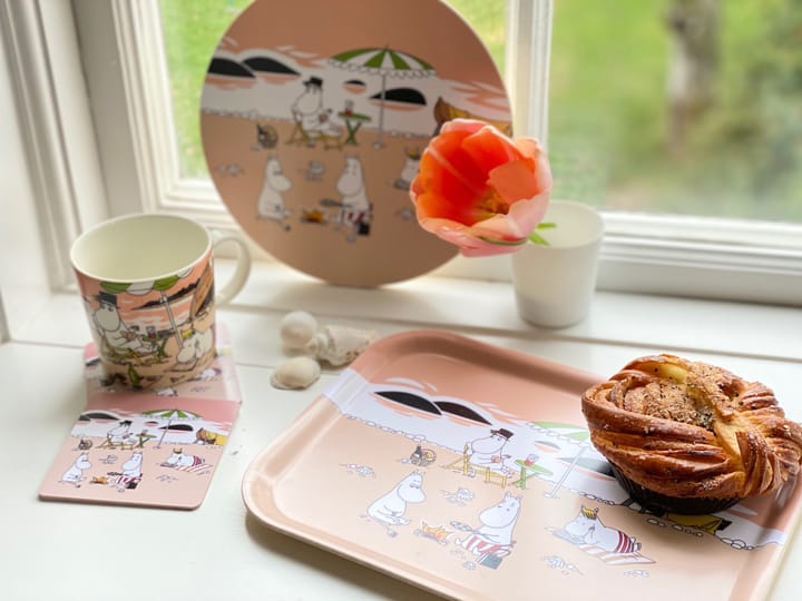 Moomin glasonderzetter zomer 2021 4-pack, Abrikoos-zand Opto Design
