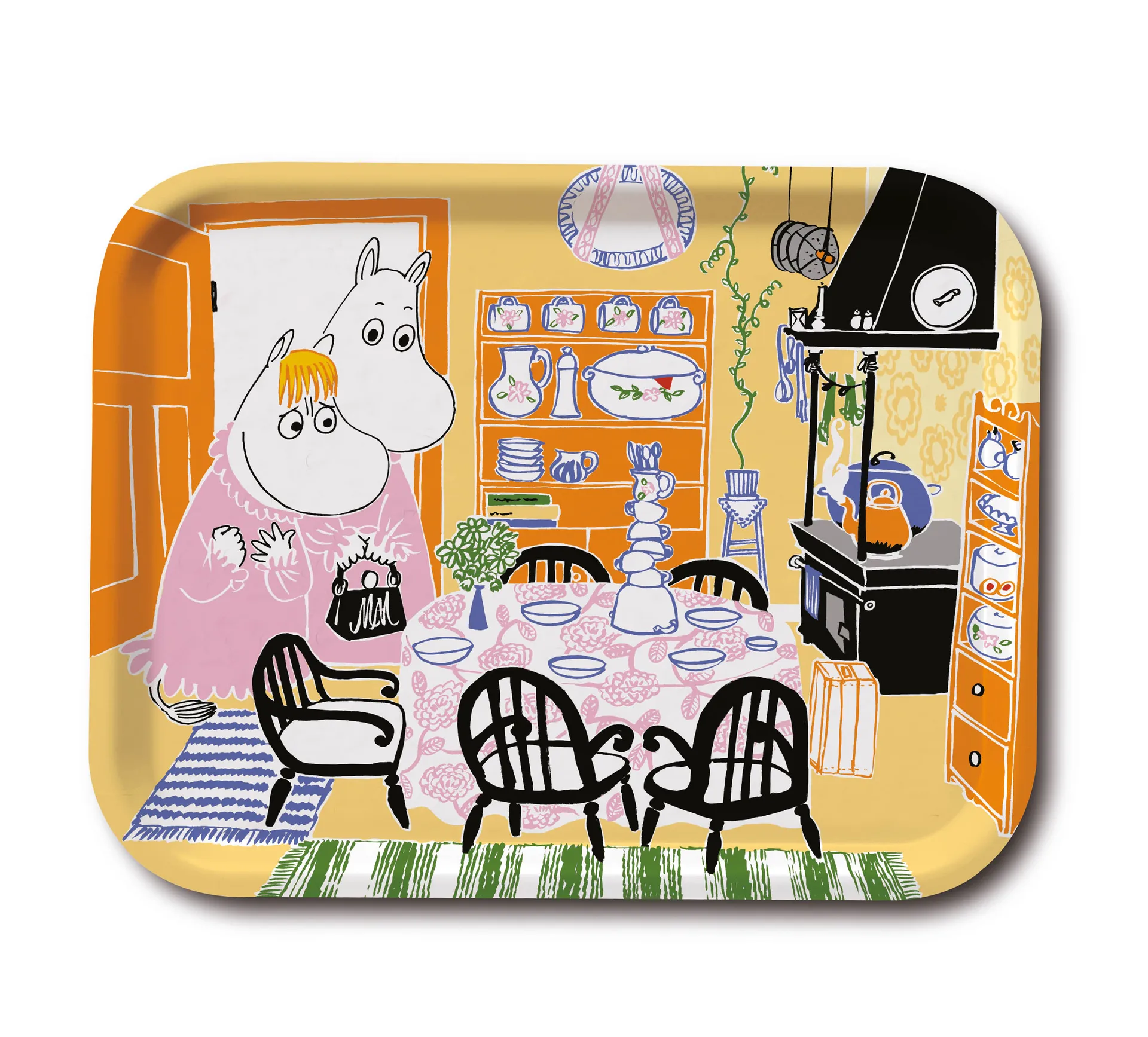 Moomin Kitchen dienblad, Geel Opto Design
