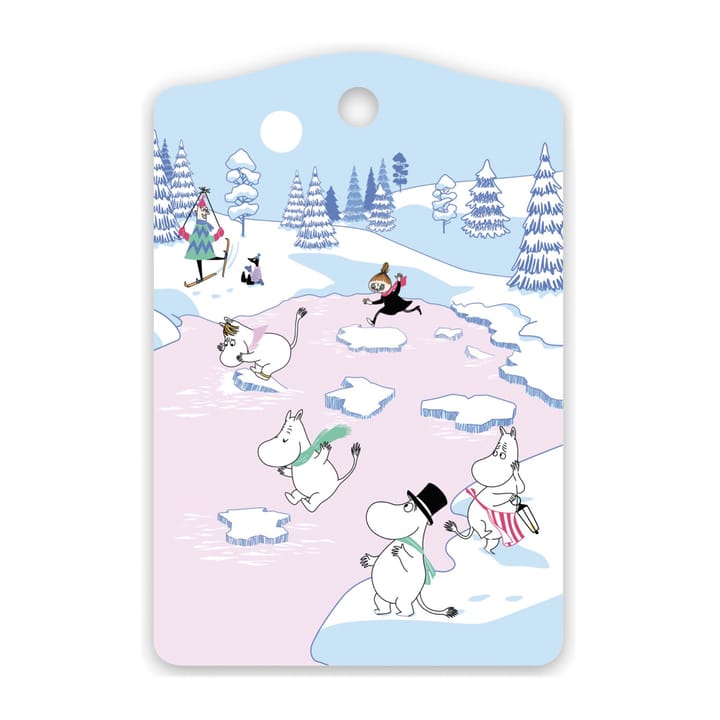 Moomin snijplank winter 2022 20x30 cm - Blauw-wit-roze - Opto Design