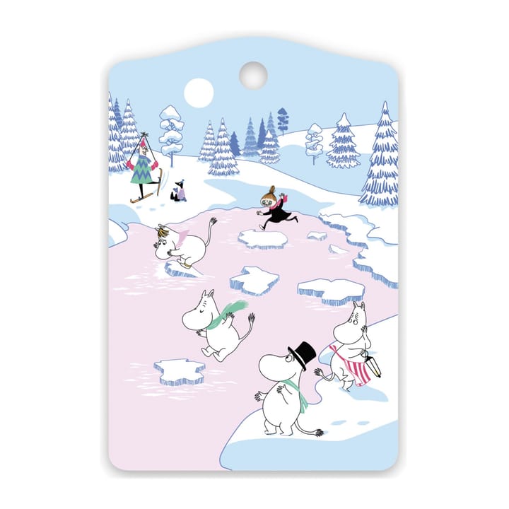 Moomin snijplank winter 2022 20x30 cm - Blauw-wit-roze - Opto Design