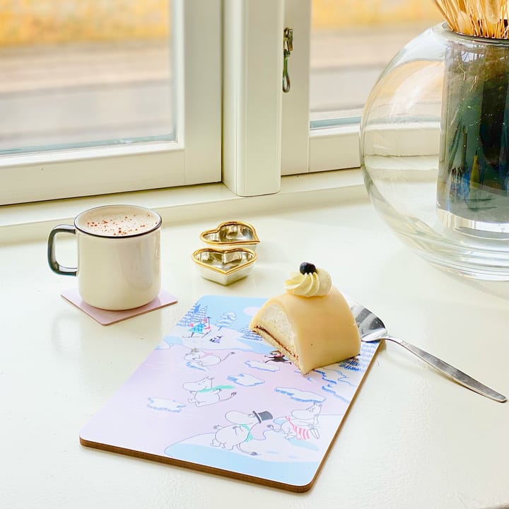 Moomin snijplank winter 2022 20x30 cm, Blauw-wit-roze Opto Design