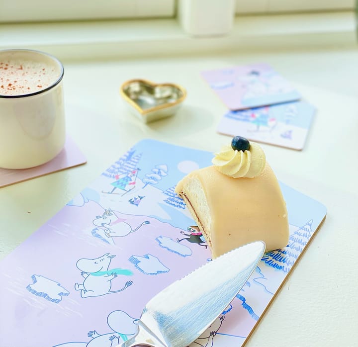 Moomin snijplank winter 2022 20x30 cm, Blauw-wit-roze Opto Design