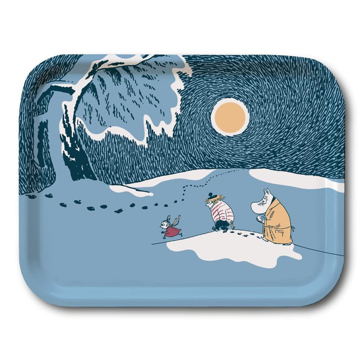 Snow Moonlight Moomin dienblad winter 2021 - 20x27 cm - Opto Design