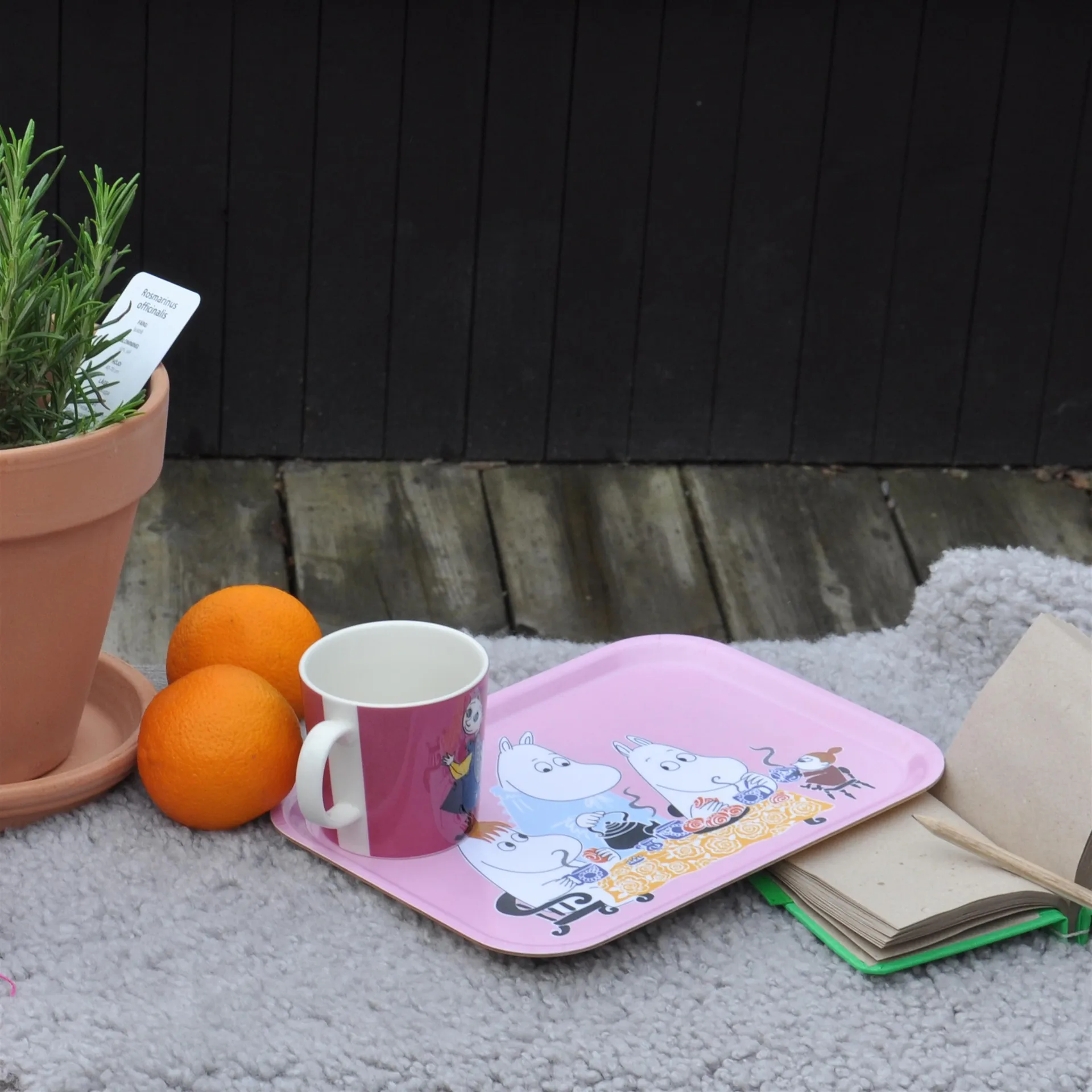 Teaparty Moomin dienblad, roze Opto Design