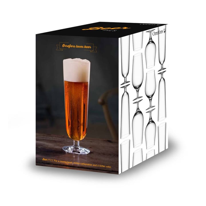 Beer pils bierglas 4-pack, 47 cl Orrefors