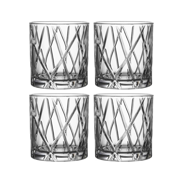 City Double Old Fashioned glas 4-pack - 34 cl. - Orrefors