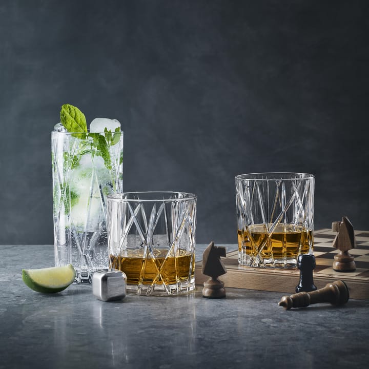 City Double Old Fashioned glas 4-pack, 34 cl. Orrefors