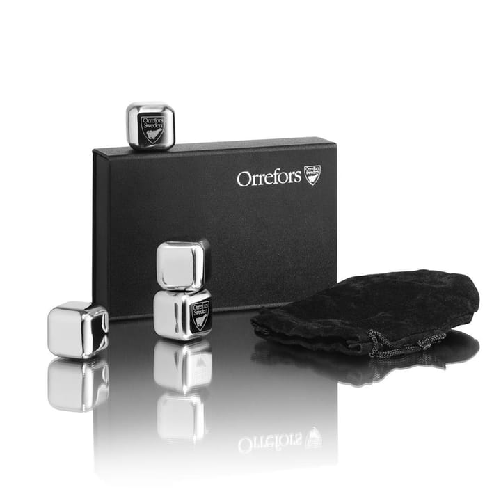 City whiskystenen 4-pack, roestvrij staal Orrefors