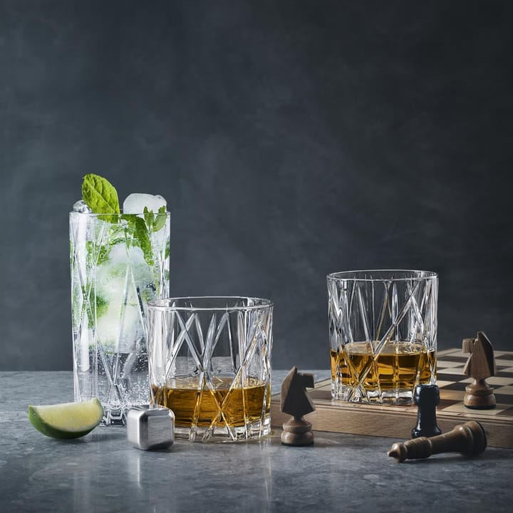 City whiskystenen 4-pack, roestvrij staal Orrefors