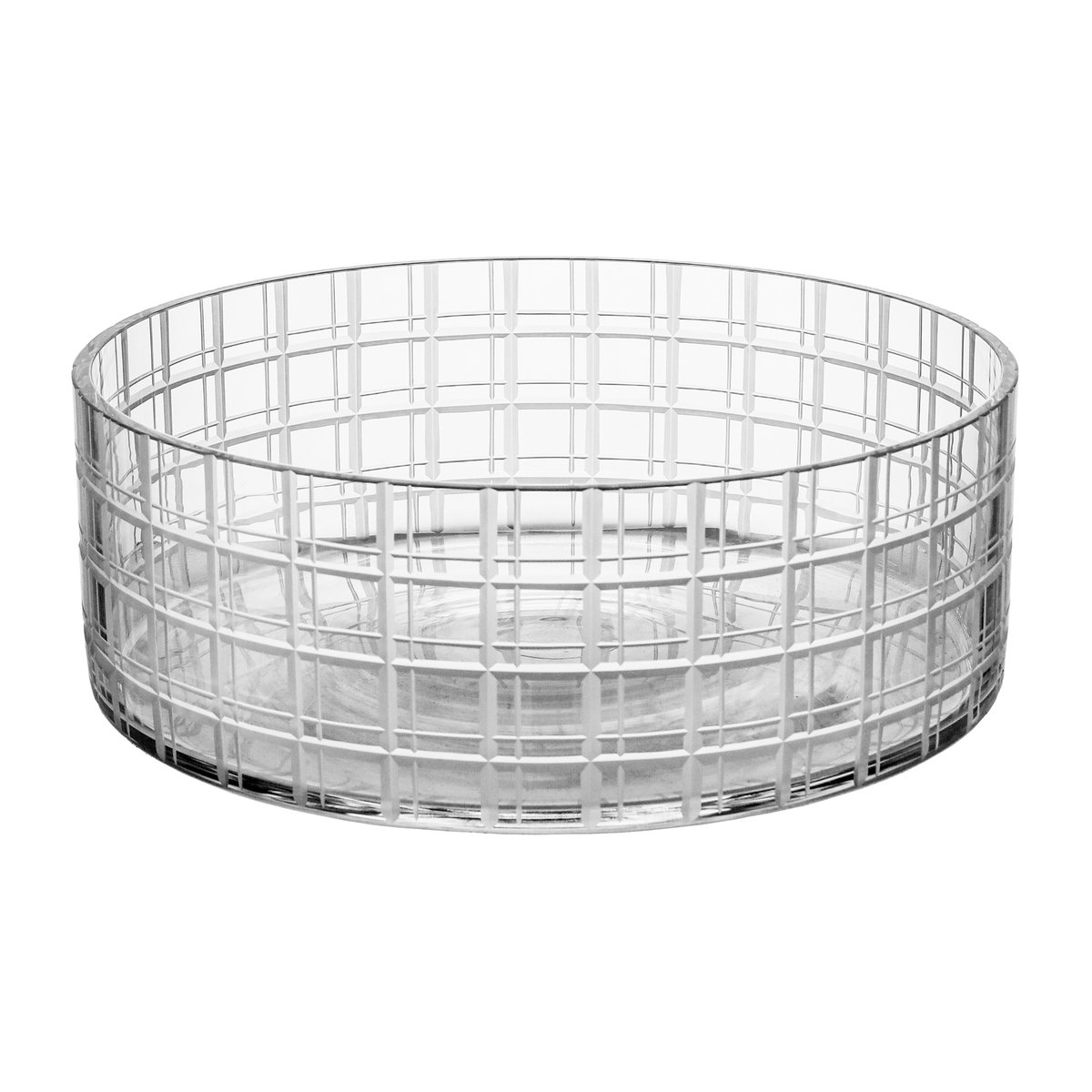 Orrefors Cut in number kom o27,5 cm Ruitjespatroon | Scandinavisch Interieur | Decoratieve schalen | Transparant