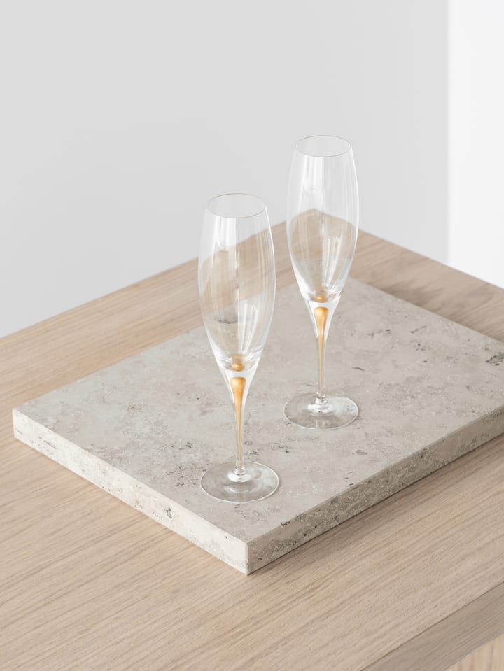 Intermezzo champagneglas 26 cl 2-pack, Goud Orrefors