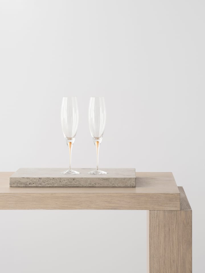 Intermezzo champagneglas 26 cl 2-pack, Goud Orrefors