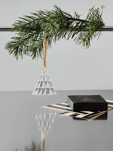 Jaarornament hoog - Transparant - Orrefors