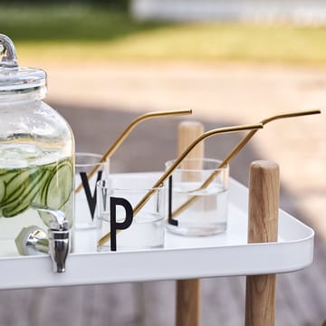 Peak rietjes 4-pack - Messing - Orrefors