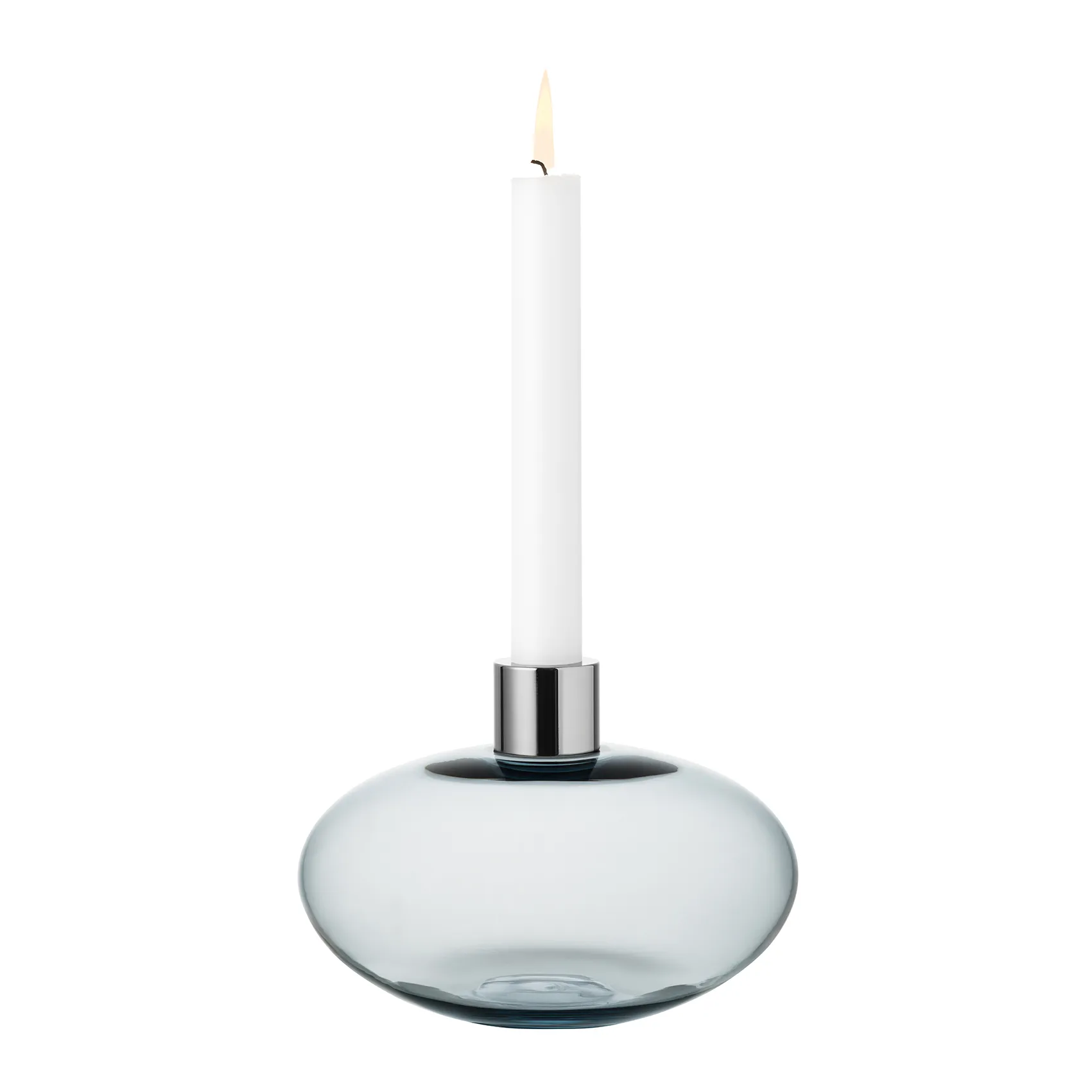 Pluto kandelaar, Grijs Orrefors