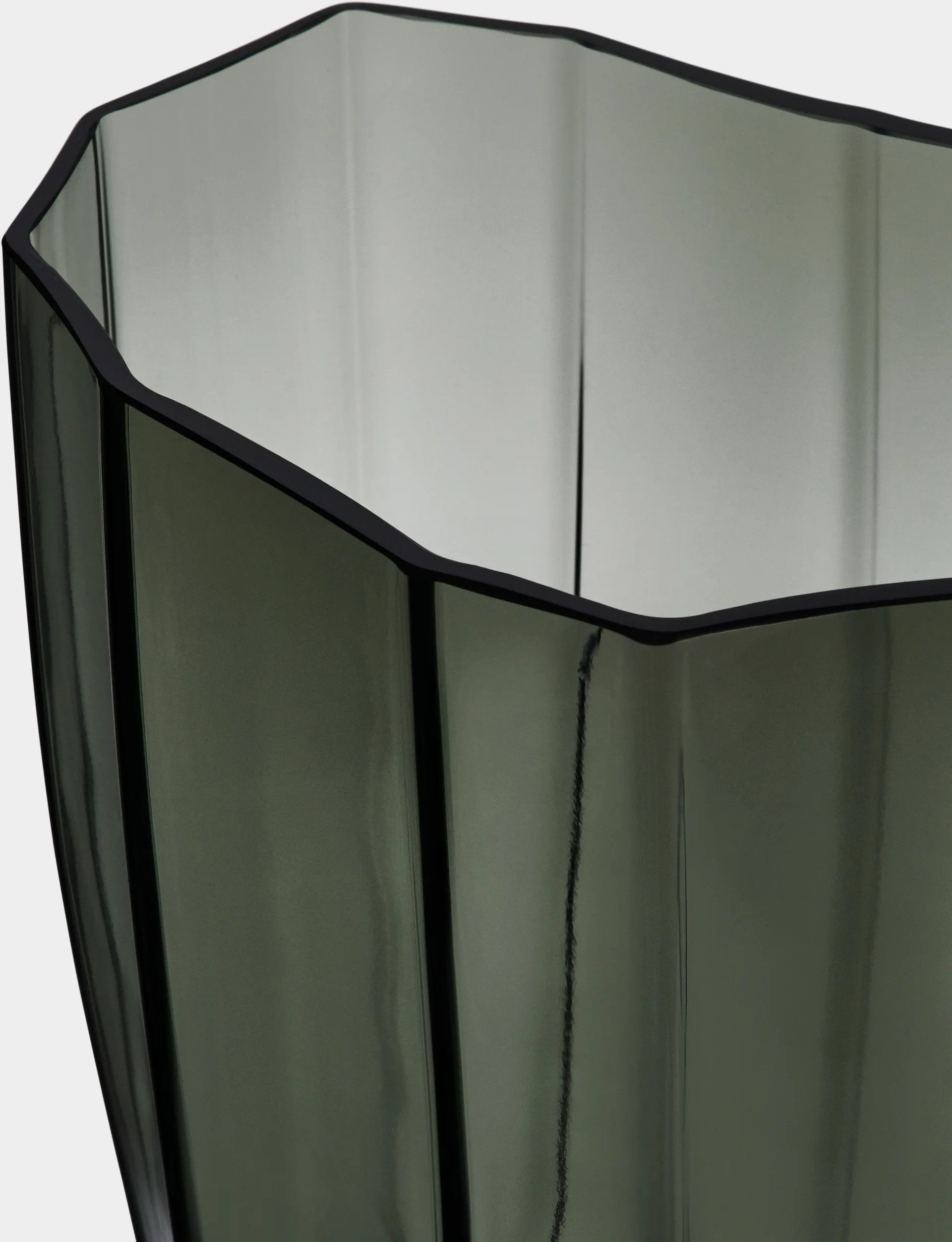 Reed vaas 30 cm, Mosgroen Orrefors