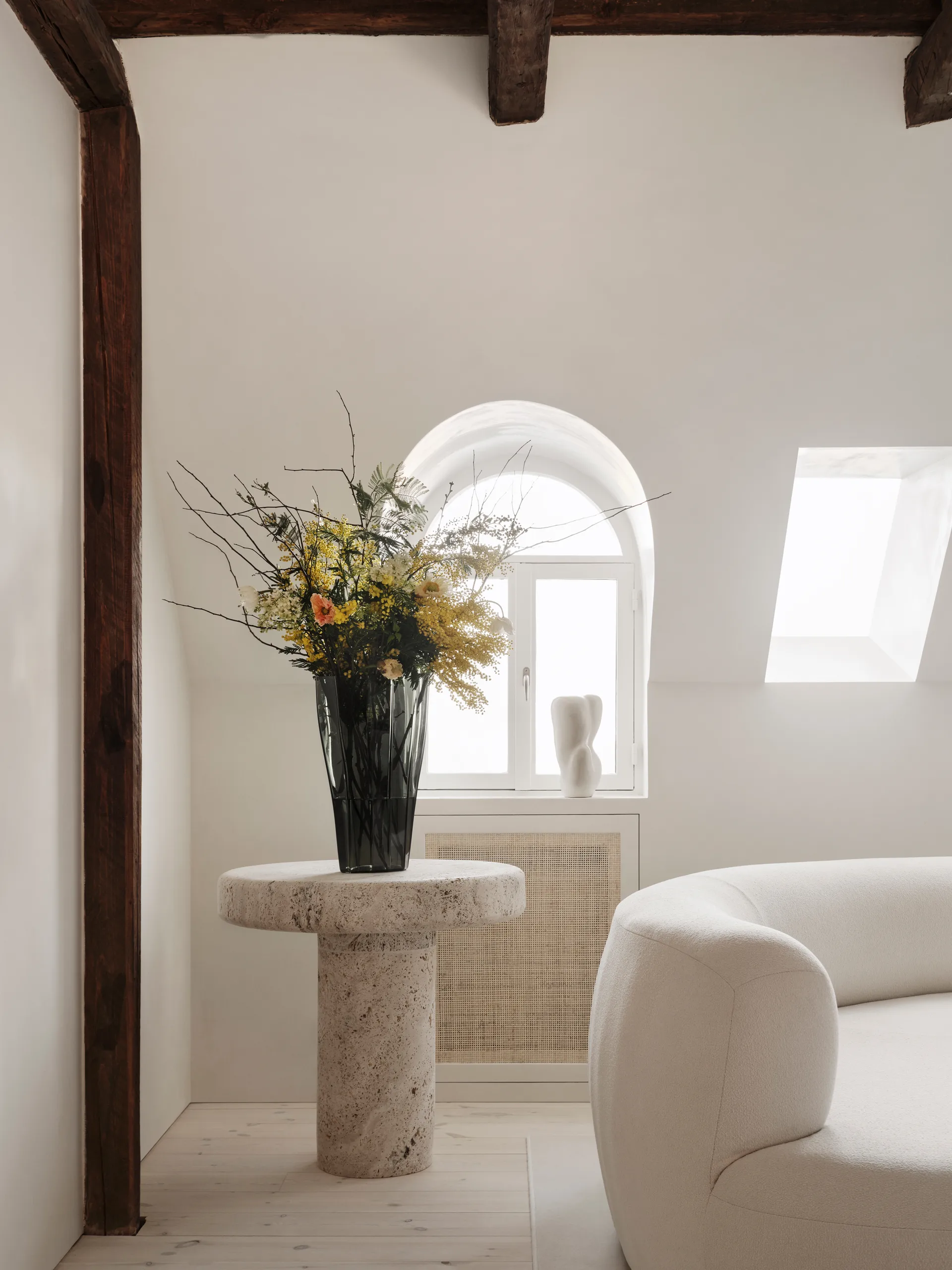 Reed vaas 50 cm, Mosgroen Orrefors