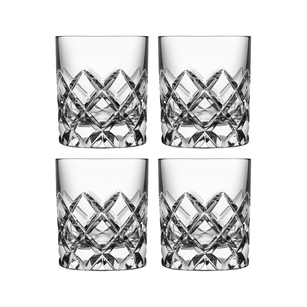 Orrefors Sofiero whiskeyglazen 4-pack Transparant