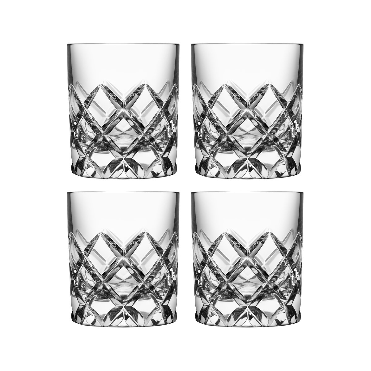 Orrefors Sofiero whiskeyglazen 4-pack Transparant